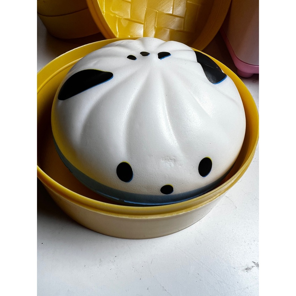 Squishy Bun Sugar Edition Panda Dumpling Fidget Toy Steamer Basket
